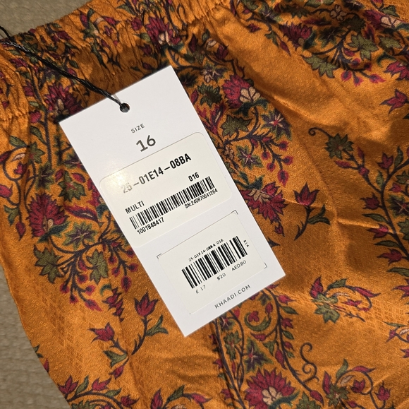 Khaadi 3-Piece Maroon & Orange Cotton Suit - XXL (Bust 53") - Picture 14 of 15